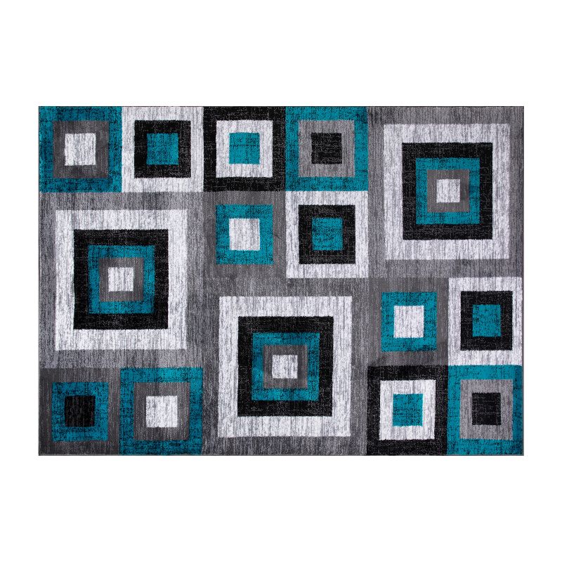 Masada Rugs Masada Rugs, Modern Accent Rug with Geometric Square Pattern, 1 of 11