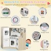 INFURNIC Play Food and Toy Kitchens Kids Wooden Kitchen Playset Pretend Cooking Toy with Accessories and Storage, White, 41.3"*19"*31.5" - 4 of 4