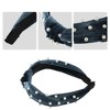 Unique Bargains Women's Bling Twisted Faux Pearl Velvet Headband Hairband Accessories 1.2 Inch Wide 1 Pc - 3 of 4