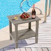 Acoinel HDPE Patio End Table for Outdoor - 2 of 4