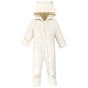 Hudson Baby Faux Shearling Bunting 1pk, Cream Bear - 1 of 1