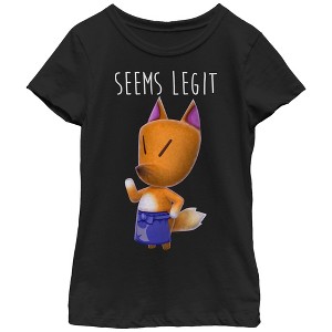 Girl's Nintendo Animal Crossingd the Fox Seems Legit T-Shirt - 1 of 3