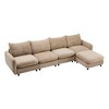 130'' Fabric Modular L-Shaped Sectional Sofa with Ottoman, Free Combination and Oversized Design - 2 of 4