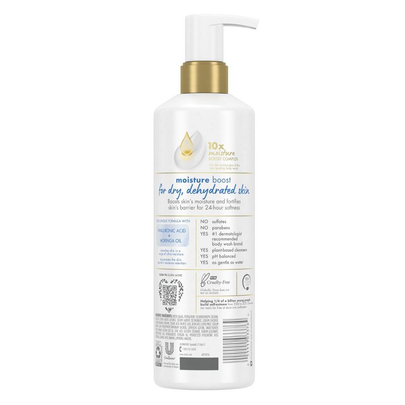 Dove Beauty Body Love Hyaluronic Serum + Moringa Oil Moisture Boost Body Cleanser - 17.5 fl oz, 4 of 10