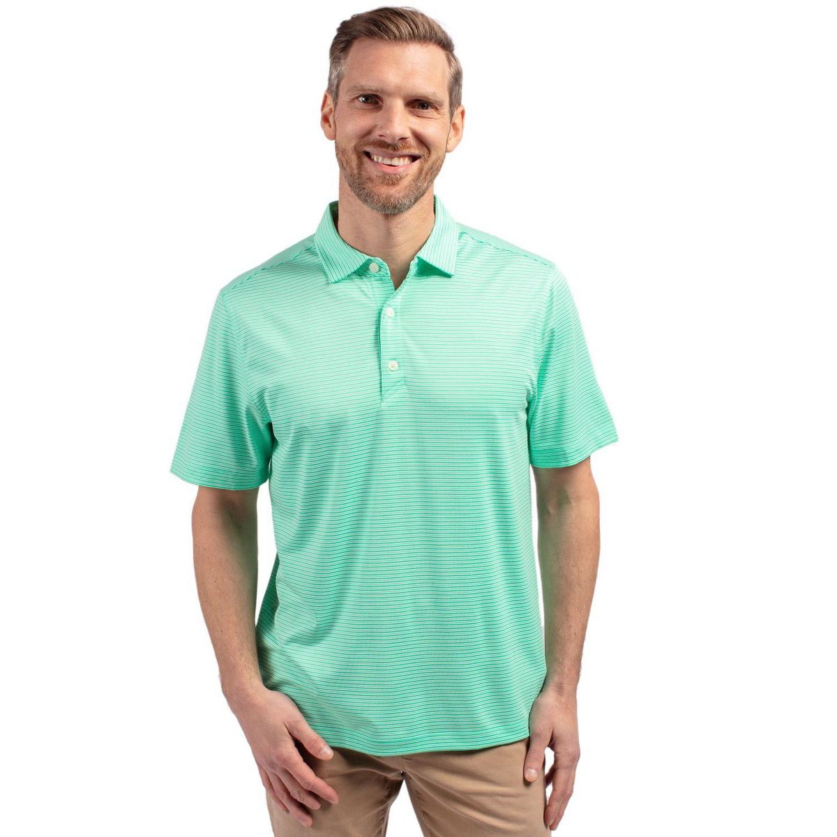 Cutter & Buck Forge Eco Double Stripe Stretch Recycled Mens Polo - thumbnail 5