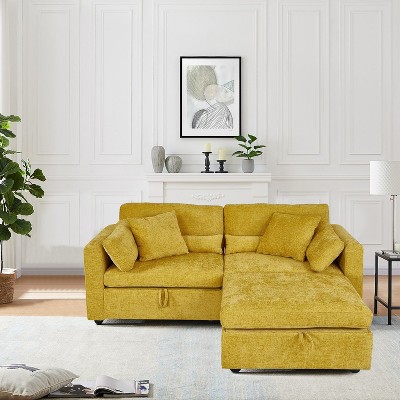 MyDepot Modern Sectional Sofa with Storage Function and 2 Pillows