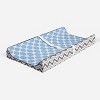 Bacati - Gray Zigzag Blue Dots Muslin Changing Pad Cover.... - 2 of 4
