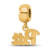Black Bow Jewelry 14k Yellow Gold Plated Sterling Silver Pittsburgh Panthers NCAA Bead Charm - 4 of 4