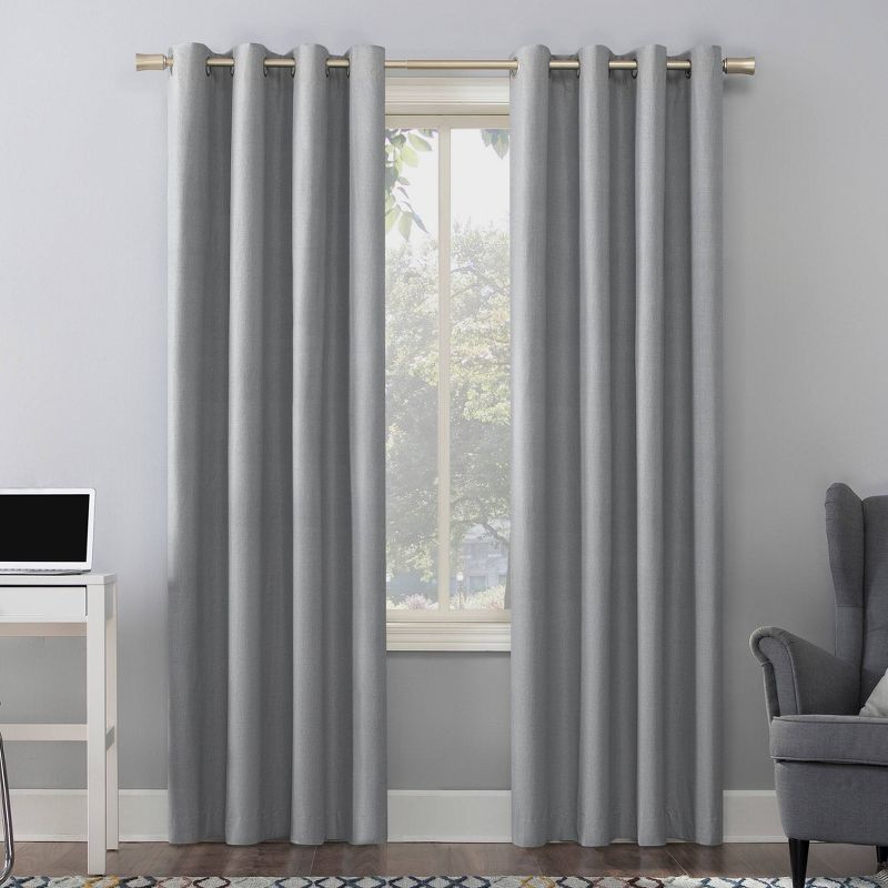Sun Zero 100% Blackout Duran Thermal Insulated Grommet Curtain Panel, 1 of 11