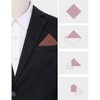 INSPIRE CHIC Men's Solid Color Herringbone Textured Pocket Square - 3 of 4