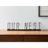 HomeRoots 24" Black Metal Our Nest Tabletop Sculpture - 2 of 4