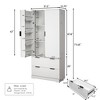 ORRD Farmhouse White Pantry Cabinet with Drawers and Spice Rack - 4 of 4