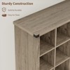 9-Cube Storage Organizer Bookshelf, 4-Tier Farmhouse Horizontal Wood Bookcase, 37.4" Long Low Storage Shelf - 4 of 4