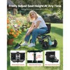 Garden Seat with Wheels, Rolling Garden Stool with Height Adjustable & 360° Swivel Seat, 400lbs Weight Capacity - 4 of 4