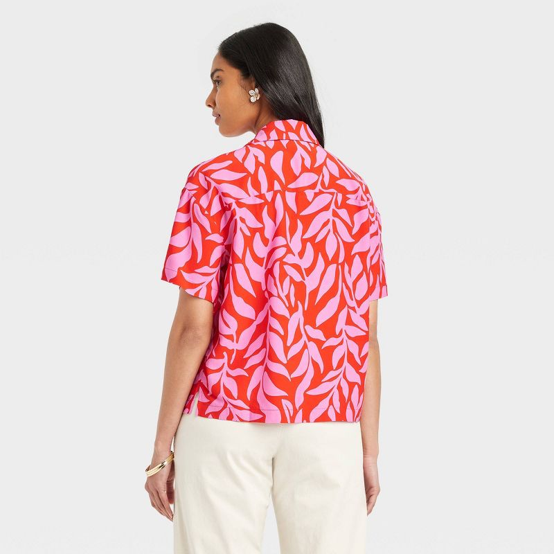 Women's Crepe Short Sleeve Button-Down Shirt - A New Day™, 3 of 5