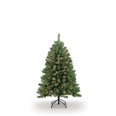 4.5ft Pre-lit Artificial Christmas Tree Newcastle Fir - Puleo