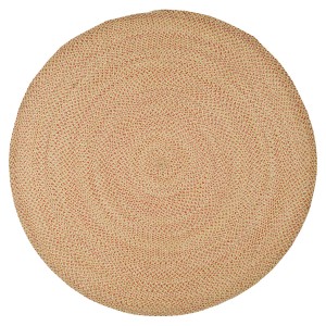 Solid Woven Round Area Rug 6
