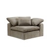 45" Naveen Accent Chair Khaki Linen - Acme Furniture: Contemporary Modular, No Assembly Required - 3 of 4