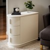 Hommoo 3-Drawer Wooden Narrow End Table - 4 of 4