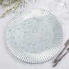 Saro Lifestyle Textured Ruffled Galvanized Charger Plate (Set of 4), 13", Silver - 4 of 4