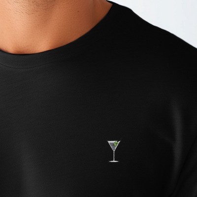 Мужские футболки Dalix Mens Martini Cotton Tee in Black S Small — фото 5