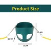 Hotraffy High Back Full Bucket Toddler Swing Seat with Yellow Coated Chains Fully Assembled Baby Swing Set Accessories(green) - 3 of 4