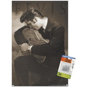 Trends International Elvis Presley - Sepia Guitar Unframed Wall Poster Prints - 1 of 4