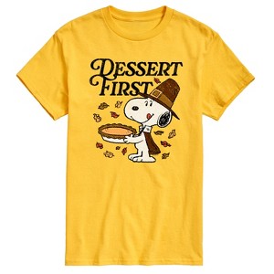 Men's - Peanuts - Dessert First Snoopy Short Sleeve Graphic T-Shirt - 1 of 4