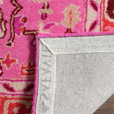 Bellagio Fusion Red-Pink Hand-Tufted Wool Area Rug - 2'6" x 4'