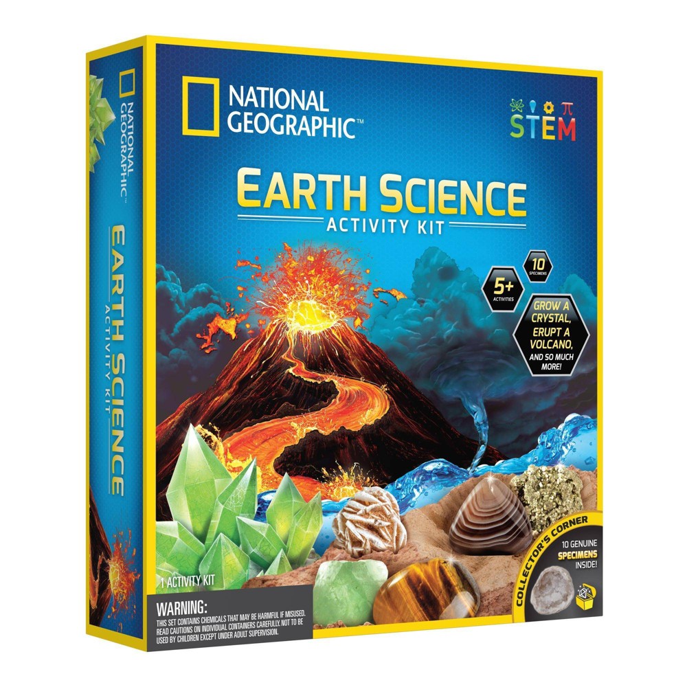 National Geographic Epic Science Series Earth Science Kit: Educational Kids Geology & Chemistry Activity Guide