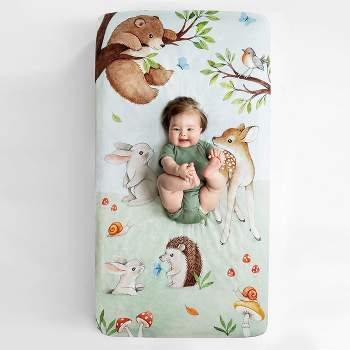 Rookie Humans Enchanted Forest 100% Cotton Fitted Crib Sheet.