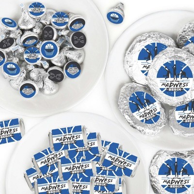 Big Dot of Happiness Blue Basketball - Let The Madness Begin - College Basketball Party Candy Favor Sticker Kit - 304 Pieces