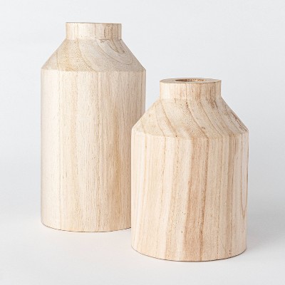 Shop Decorative Wooden Vase Natural - Threshold™ designed with Studio McGee from Target on Openhaus