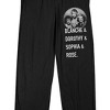 Golden Girls Golden Names Men's Black Sleep Pajama Pants - 2 of 4