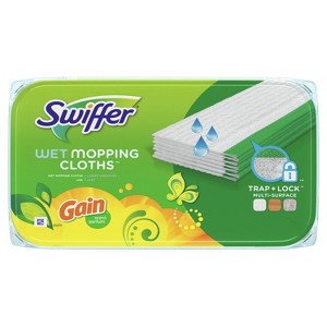 Swiffer Sweeper Wet Mopping Cloths, with Gain Scent, 12 count - 1 of 4