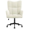 vidaXL Relaxing Chair Cream White Velvet - 3 of 4