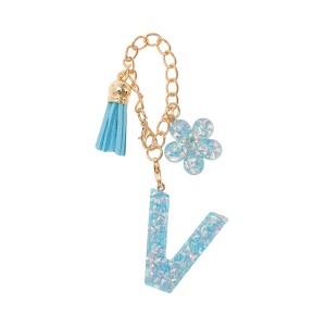 Unique Bargains Flower Heart Sequin Letter Water Cup Pendant Pink 1 Pc - 1 of 4