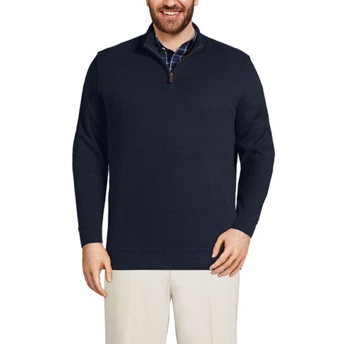 Lands End Men s Big And Tall Bedford Rib Quarter Zip Sweater 2x Big Tall Radiant Navy Target