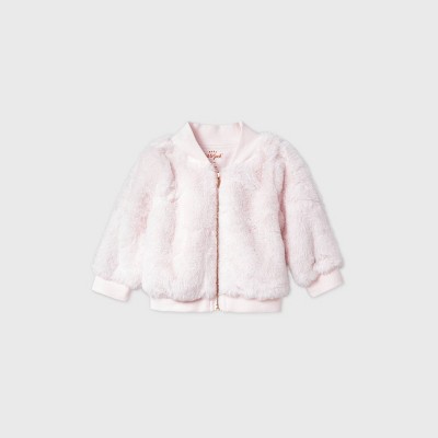 target pink faux fur jacket