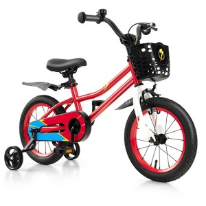 Prorider 14'' /16''/18" Kid's Bike with Removable Training Wheels & Basket for 3-5 Years Old Blue/White/Skyblue/Red - 1 of 4