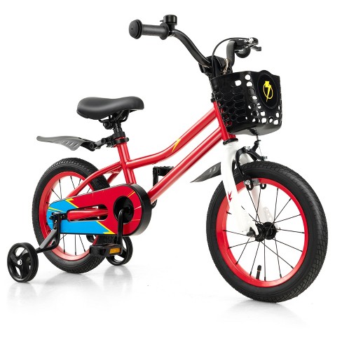 Children's bicycle with clearance training wheels