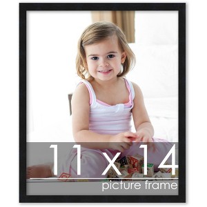 PosterPalooza | Photo Size Simple Black Picture Frame - UV Acrylic, Foam Board Backing, Hanging Hardware - 1 of 4