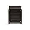Glidden Wood Modern Shoe Cabinet (Tall) Dark Brown - Baxton Studio: Freestanding Storage, Holds 20 Pairs - 2 of 4