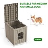 Decksplore All-Weather Resin Dog House Outdoor Shelter for Medium/Small Dogs - 3 of 4