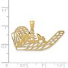 Black Bow Jewelry 14k Yellow Gold Open Airboat Pendant - 4 of 4