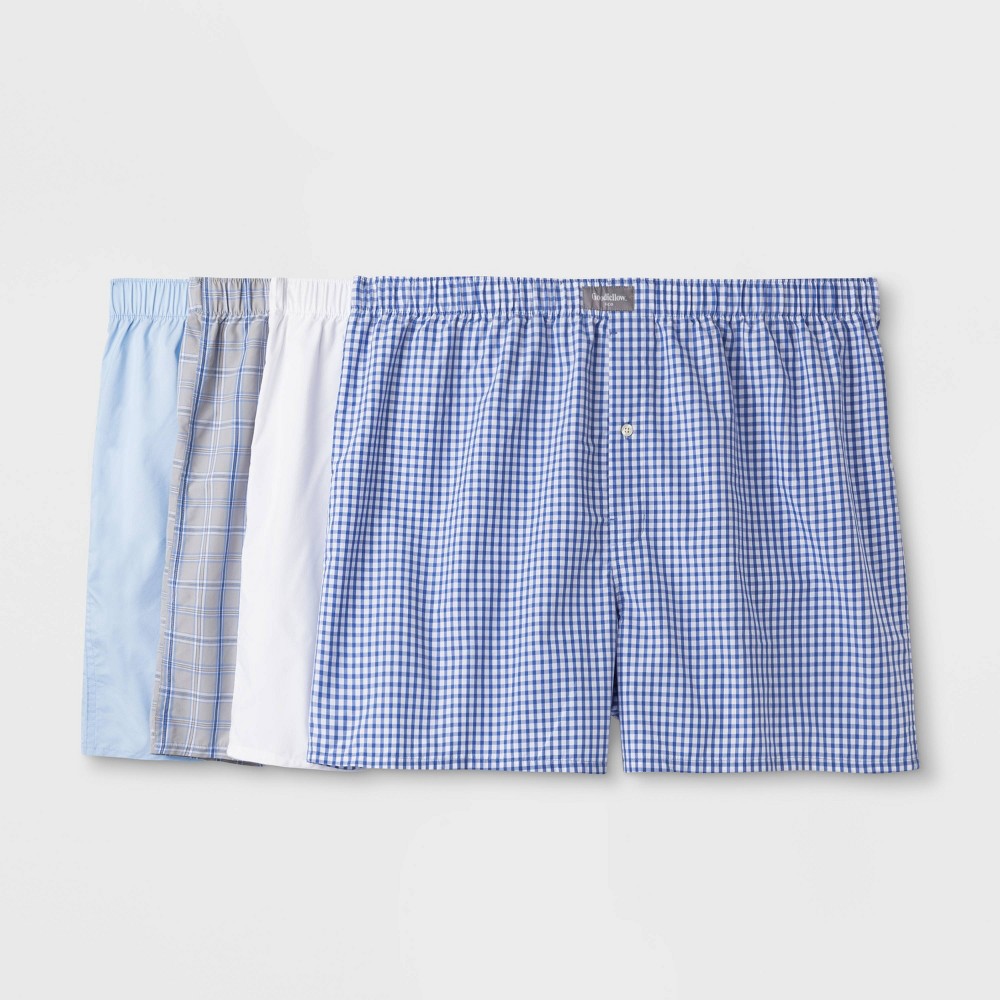 Men's Big & Tall Woven Boxer Shorts 4pk - Goodfellow & Co 4XB, Men's, MultiColored was $15.99 now $10.39 (35.0% off)