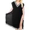 HAPPY BAY Women's Summer Vacation Beachwear Swim Suit Loose Bathing Suit Swim Beach Cover-up Dress Robe X-Large-XX-Large Black Solid - 3 of 4