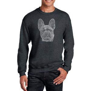 LA Pop Art Men's Word Art Crewneck Sweatshirt - French Bulldog - 1 of 4