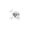 Black Bow Jewelry Sterling Silver with Light Blue Crystals March Heart Courage Bead Charm - 3 of 4