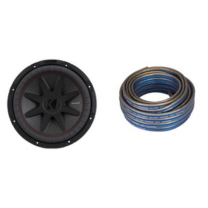 Kicker 52CompVR Kicker 52CVR12 CompVR 12-Inch (300mm) Subwoofer, 4-Ohm DVC w/ Speaker Wire Bundle - 1 of 4